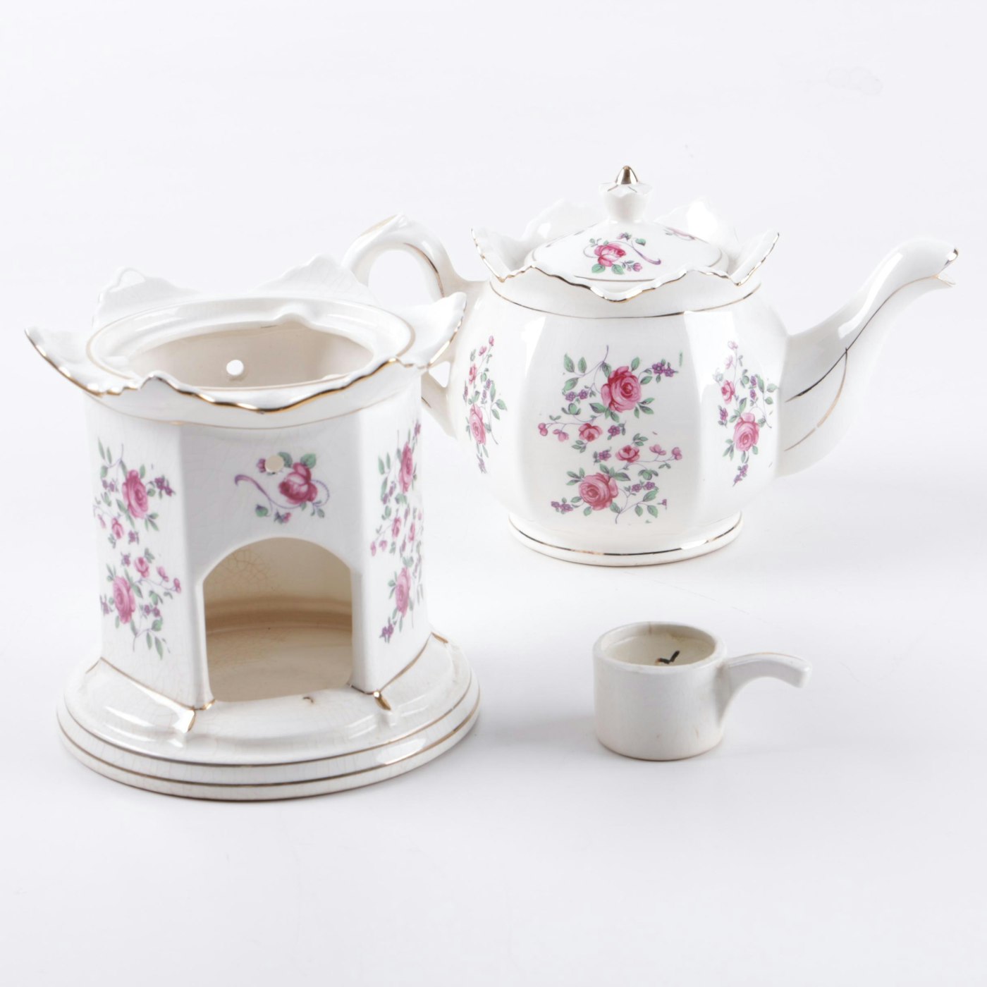 Ceramic Teapot with Candle Warmer Stand | EBTH