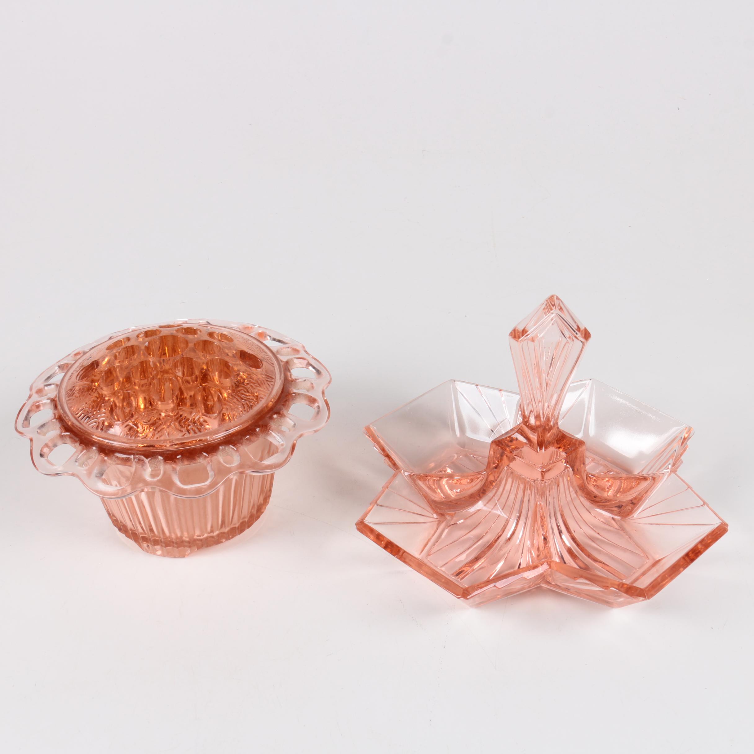 Pink Depression Glass Vanity Decor EBTH