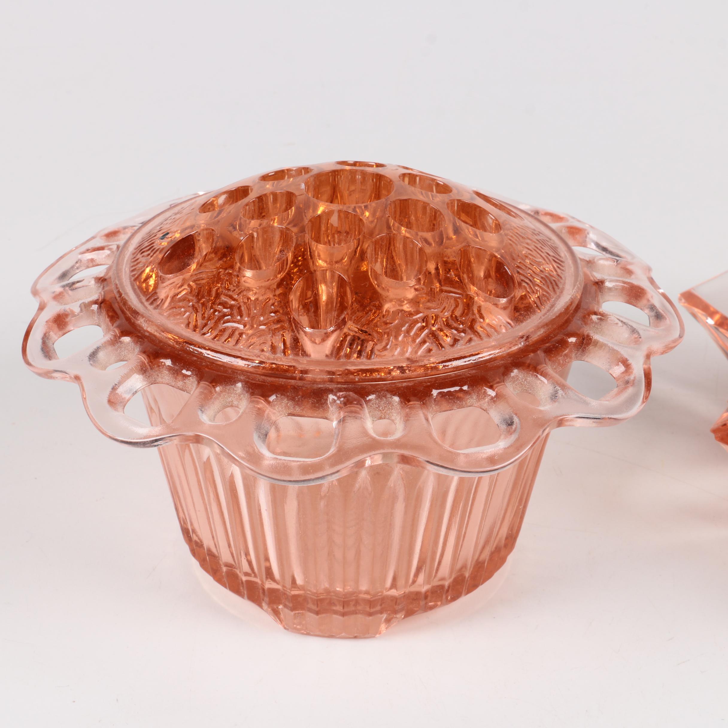 Pink Depression Glass Vanity Decor EBTH