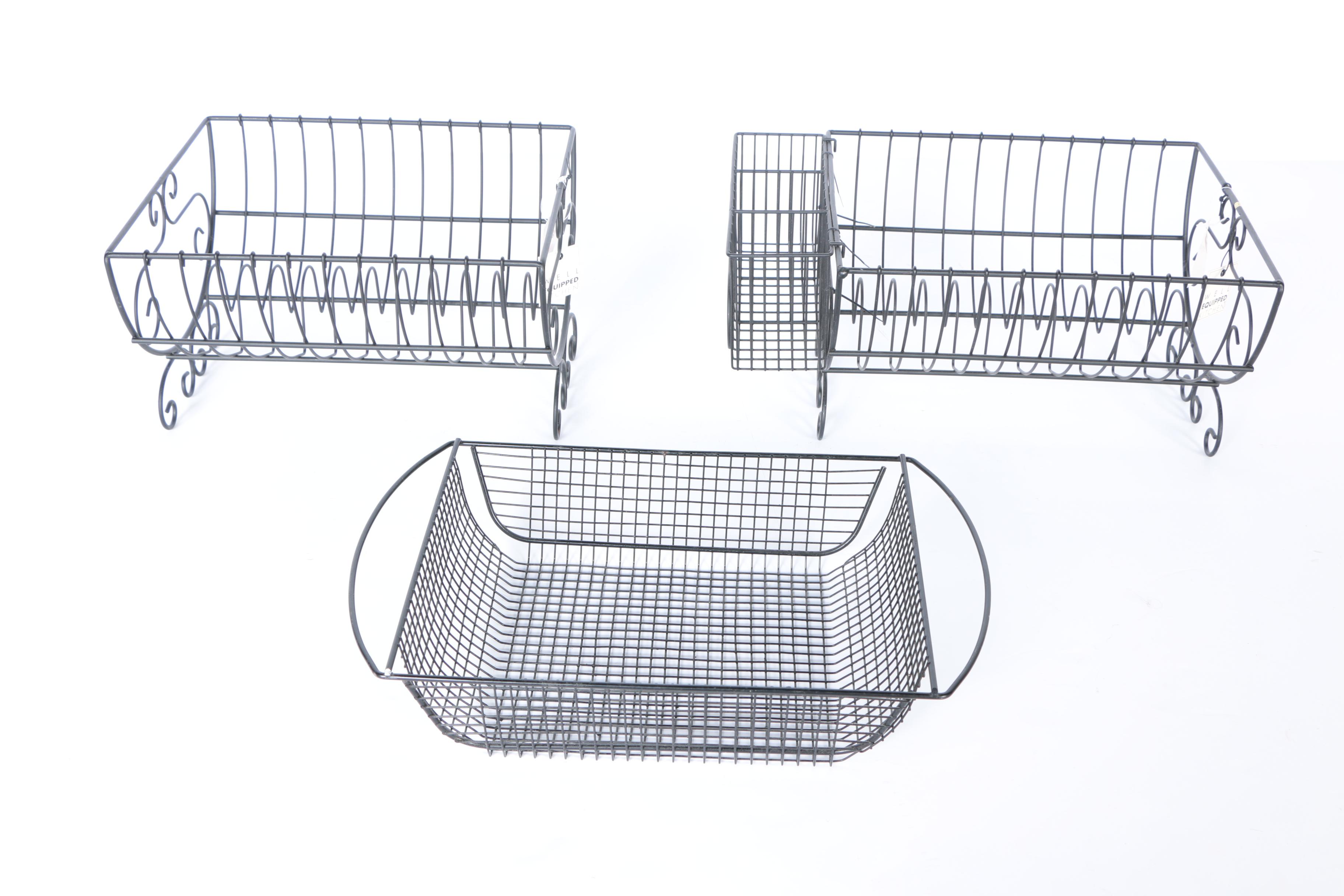 Iron Kitchen Set With Dish Racks EBTH