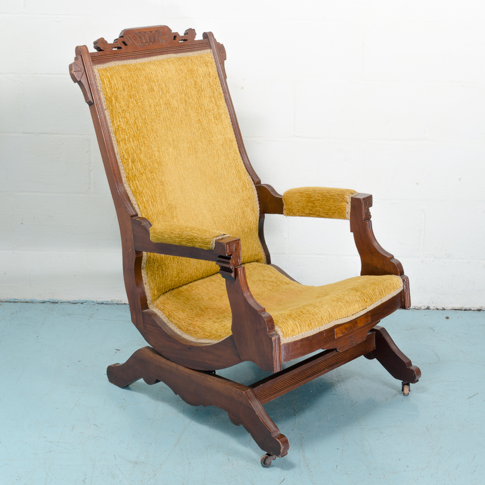 Antique Walnut Eastlake Platform Rocker EBTH