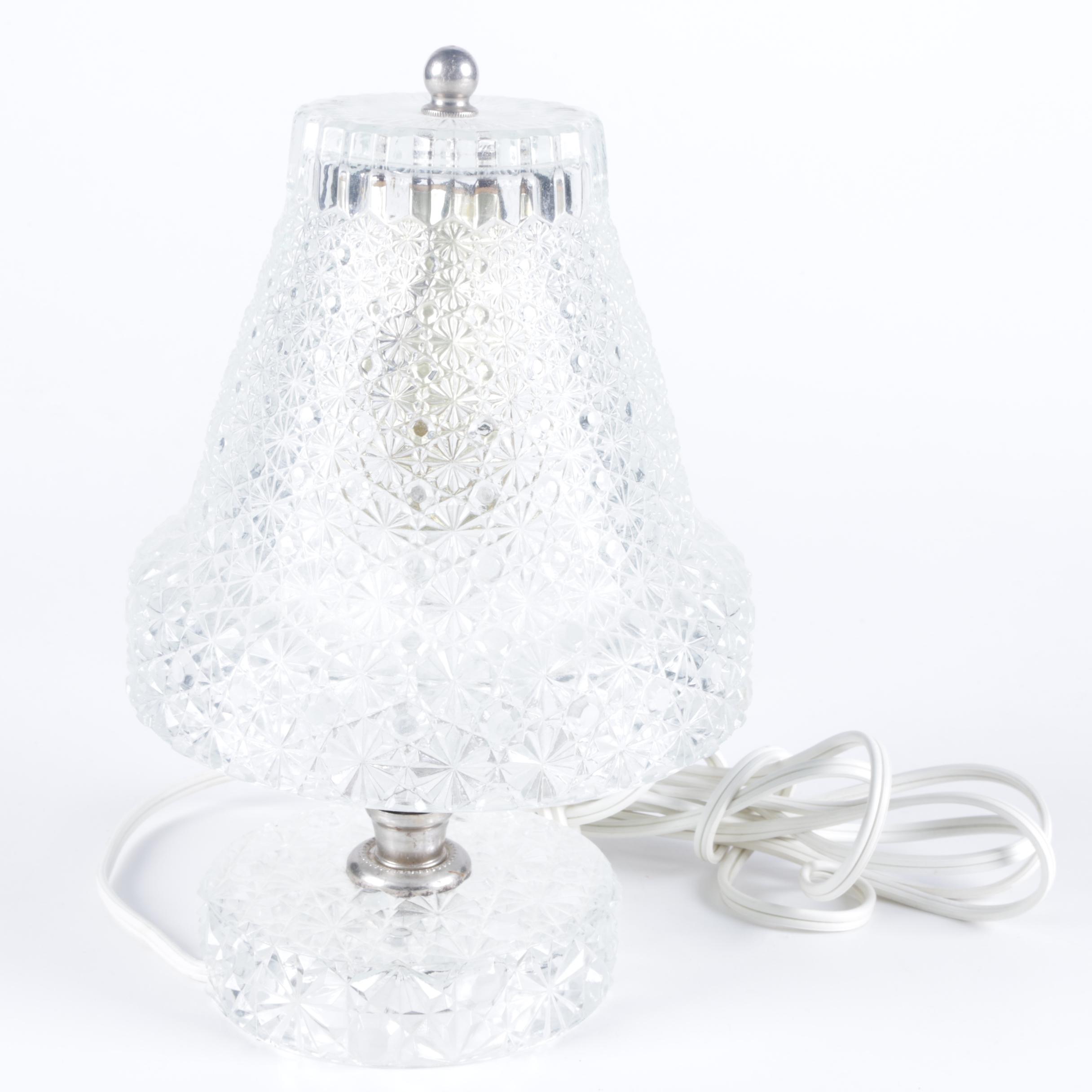 Cut Glass Accent Lamp EBTH
