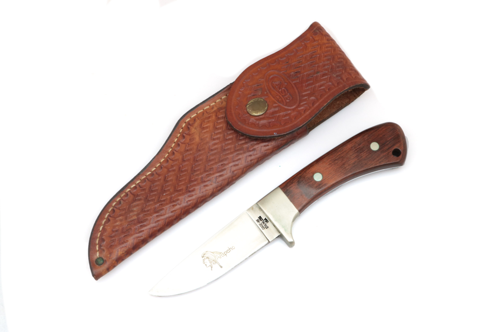 Case "Arapaho" Hunting Knife with Leather Sheath EBTH