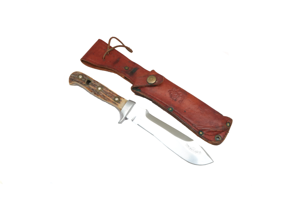 Vintage Puma "White Hunter" Hunting Knife with Leather Sheath EBTH