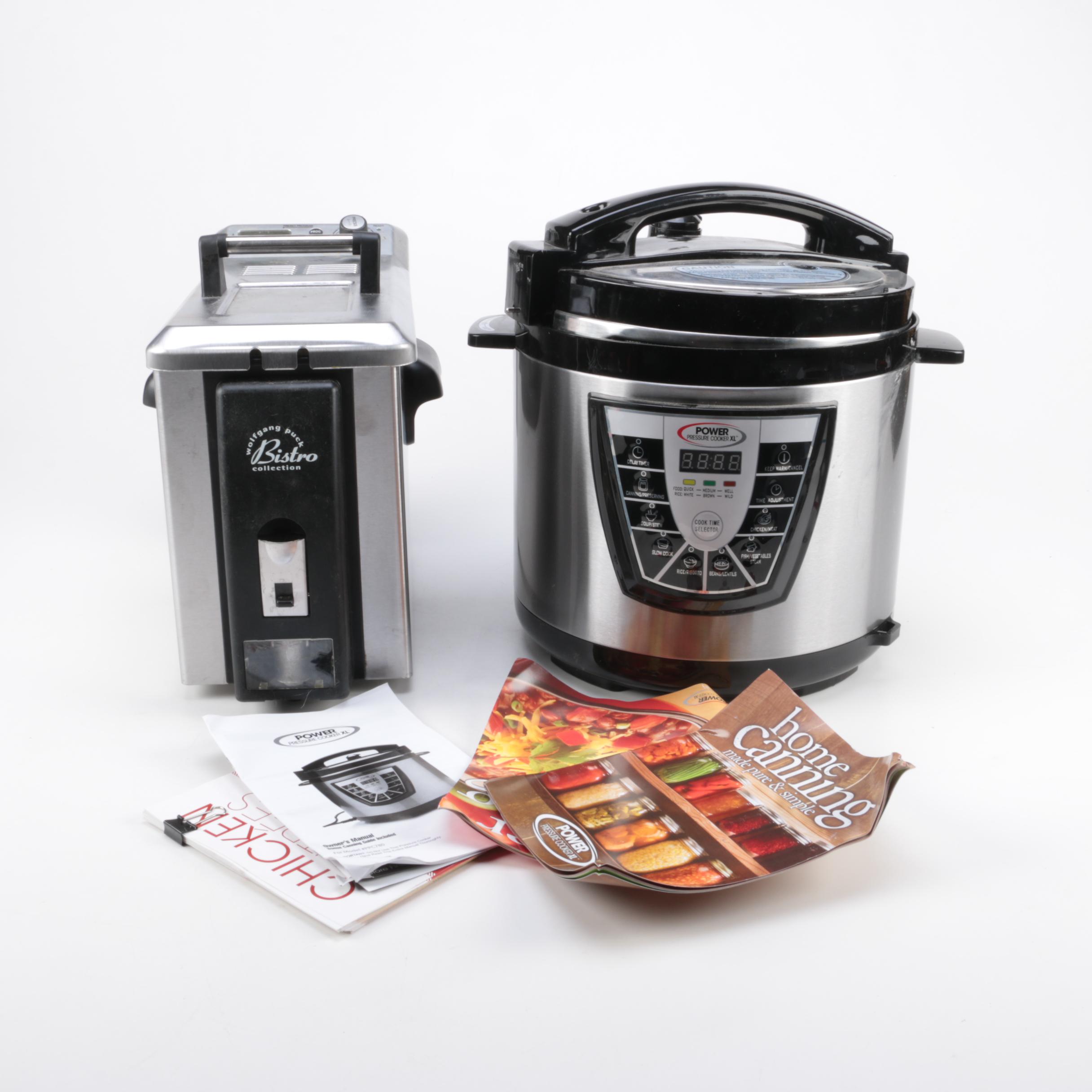 Power Presser Cooker XL and Wolfgang Puck "Bistro" Deep Fryer EBTH