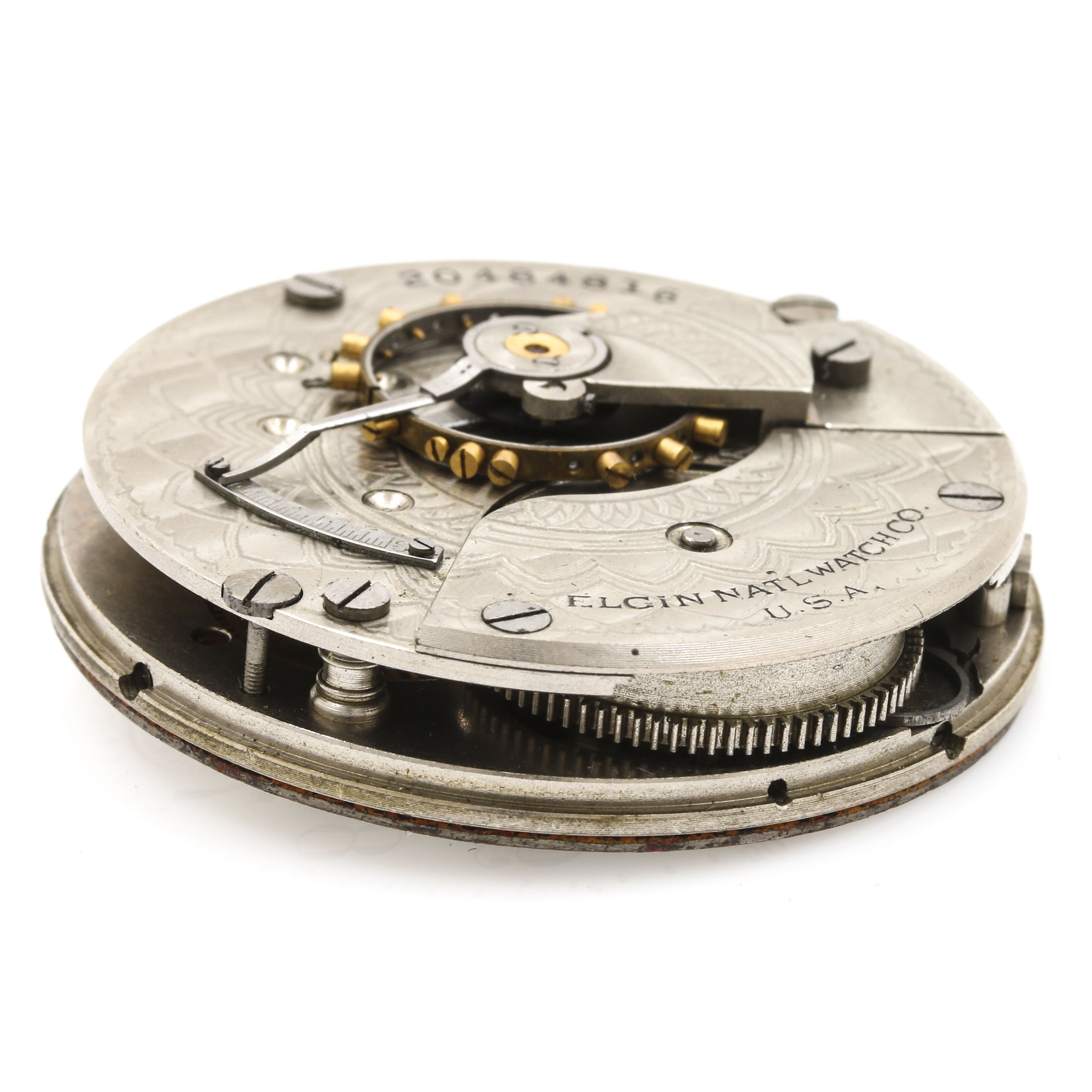 elgin pocket watch serial number location