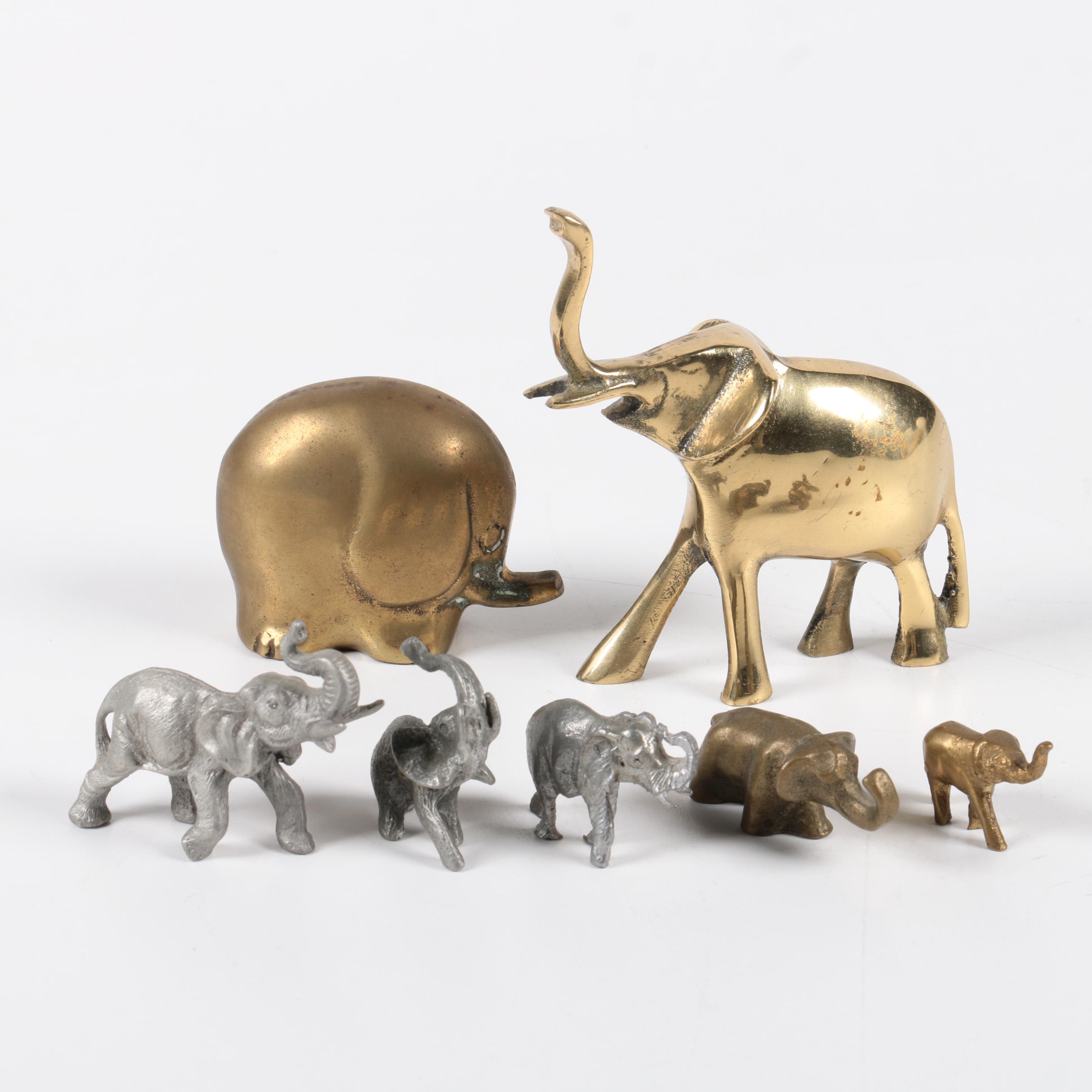 Metal Elephant Figurines EBTH