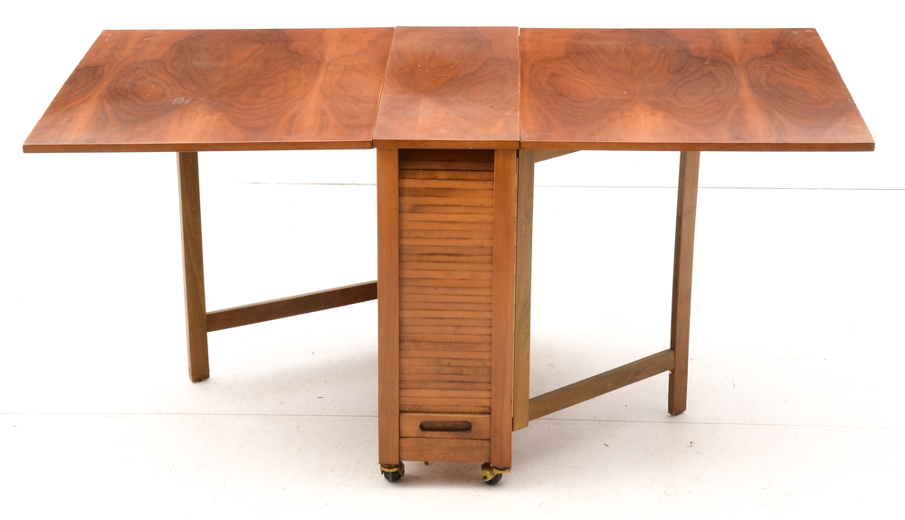 Mid Century Modern Romanian Folding Drop Leaf Table and Chairs EBTH
