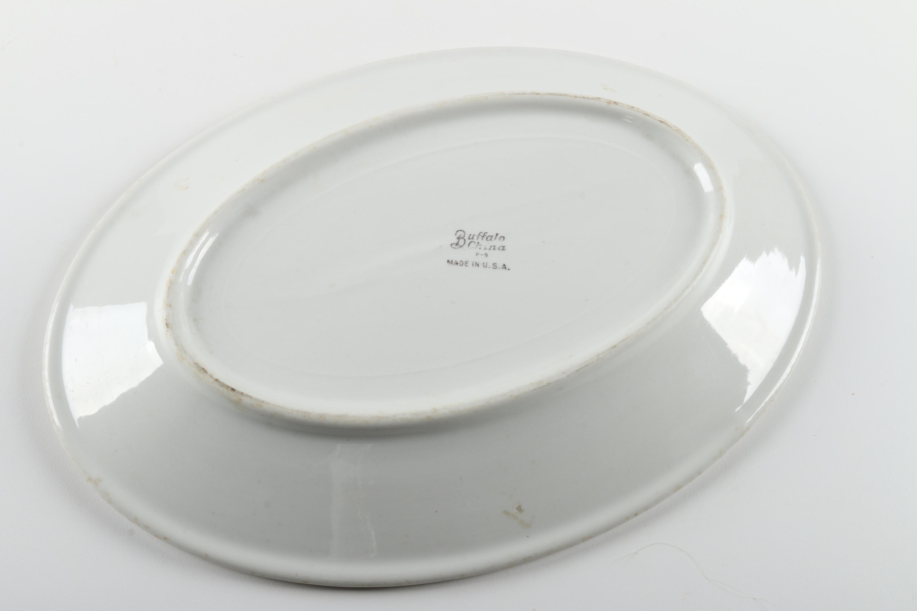 Assorted Oval Stoneware Plates EBTH