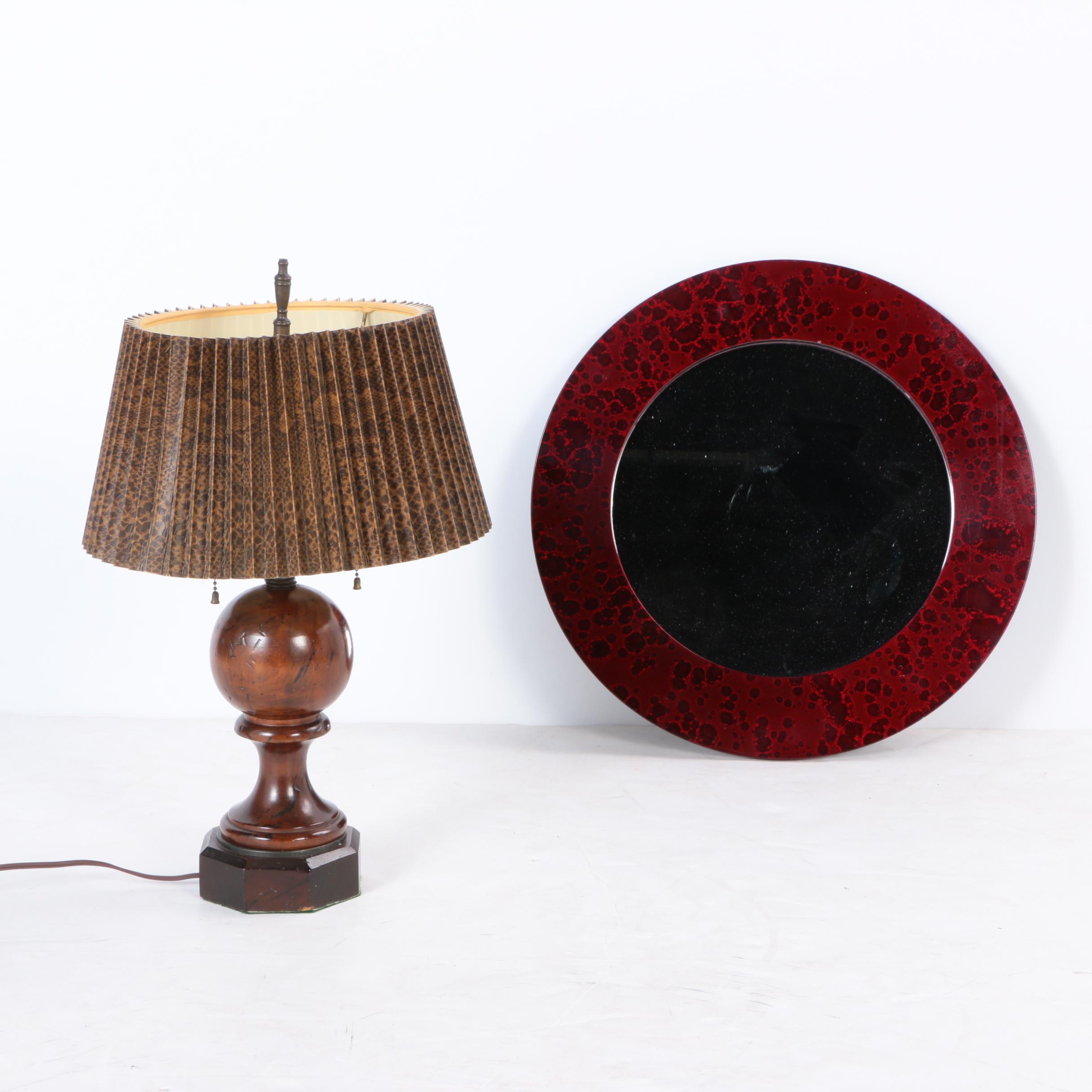 Table Lamp And Pier 1 Tray Ebth