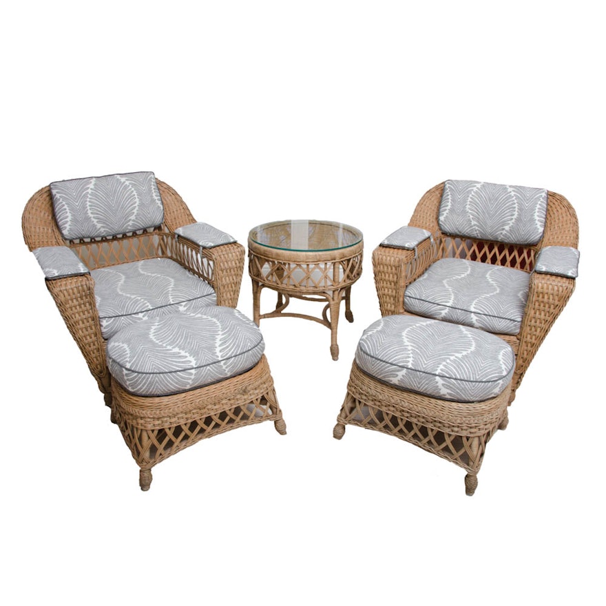 Henry Link Smithsonian Collection Wicker Furniture Set Ebth