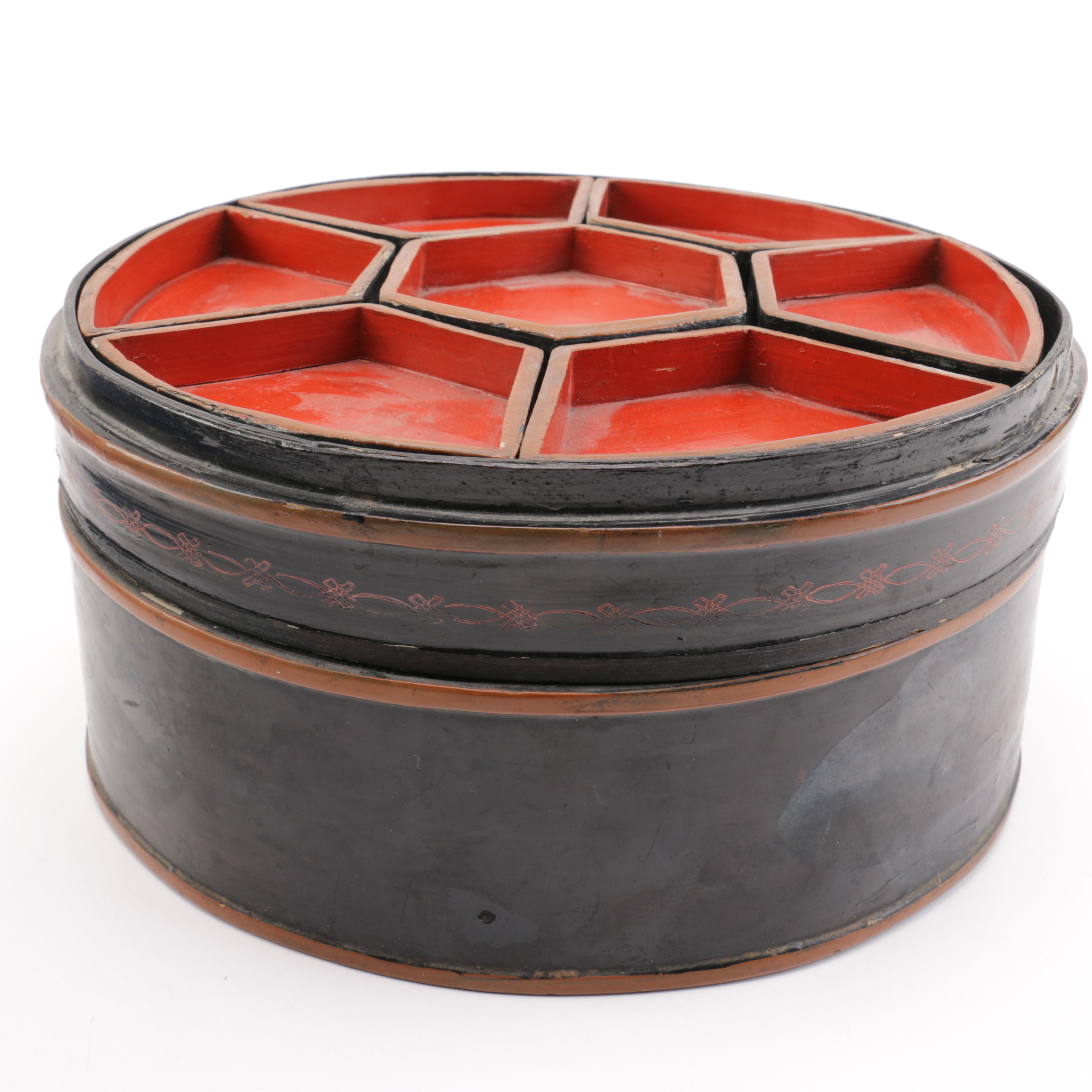 Vintage Chinese Lacquered Food Container EBTH