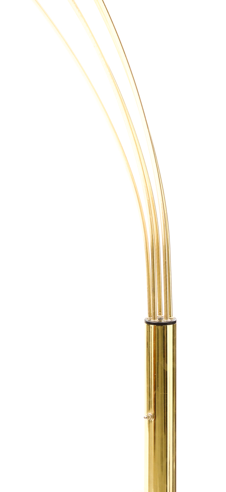 Mid Century Modern Five Arm Arc Brass Floor Lamp | EBTH