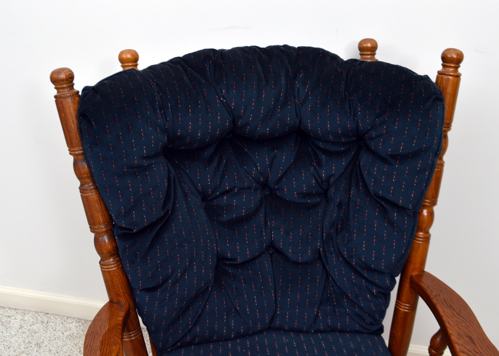 Oak Glider Rocker and Ottoman by Best Chairs, Inc. EBTH