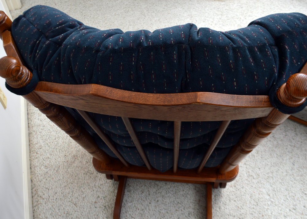 Oak Glider Rocker and Ottoman by Best Chairs, Inc. EBTH