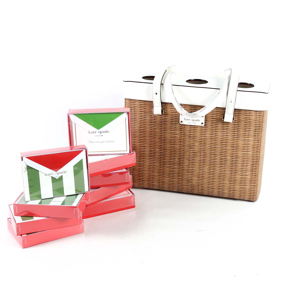 Kate Spade Champagne Tote with Cocktail and Party Invitations EBTH