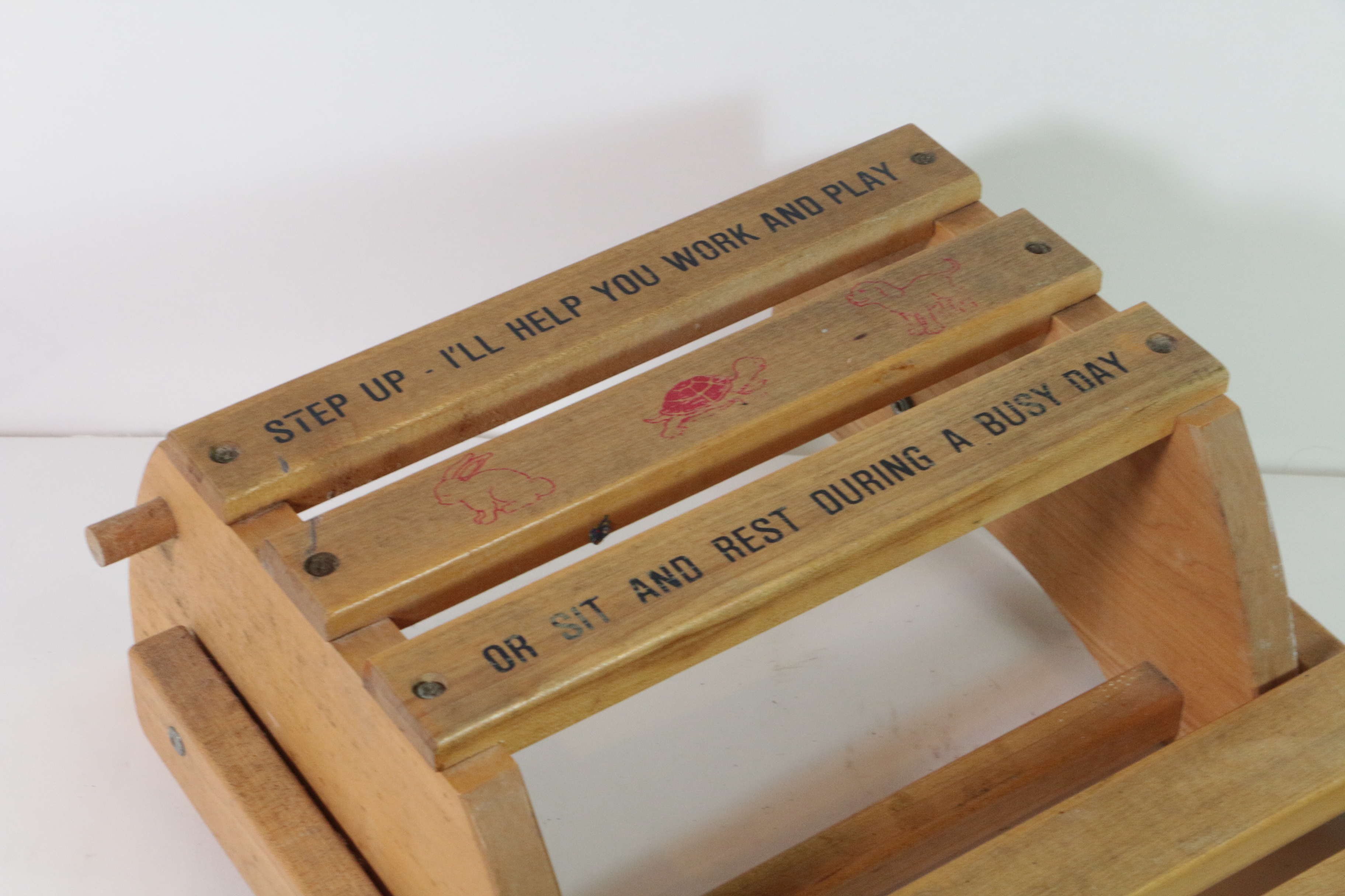 Vintage Wooden Step Stool and Seat for Children EBTH