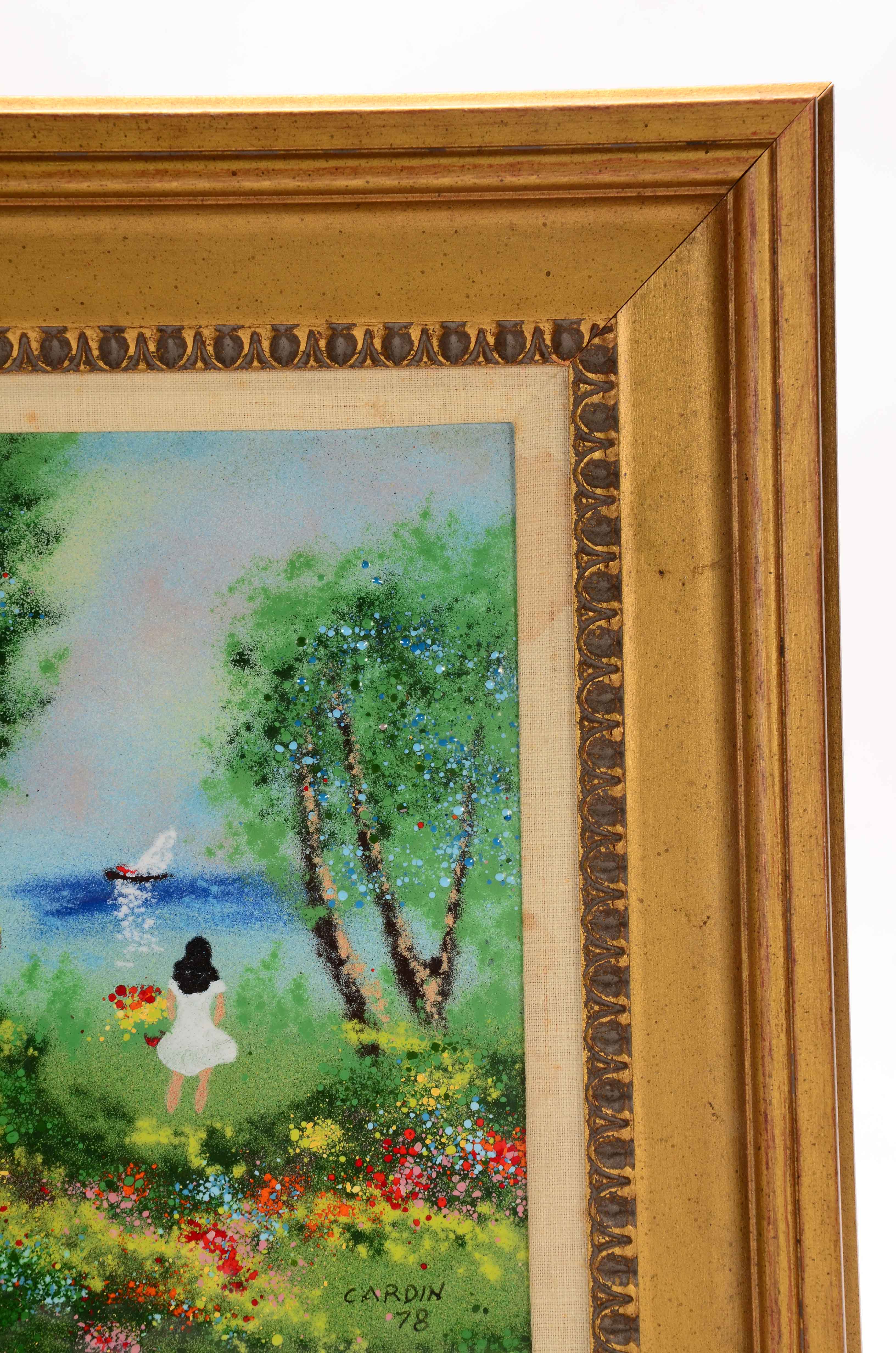 Louis Cardin Original Enamel Painting on Copper EBTH