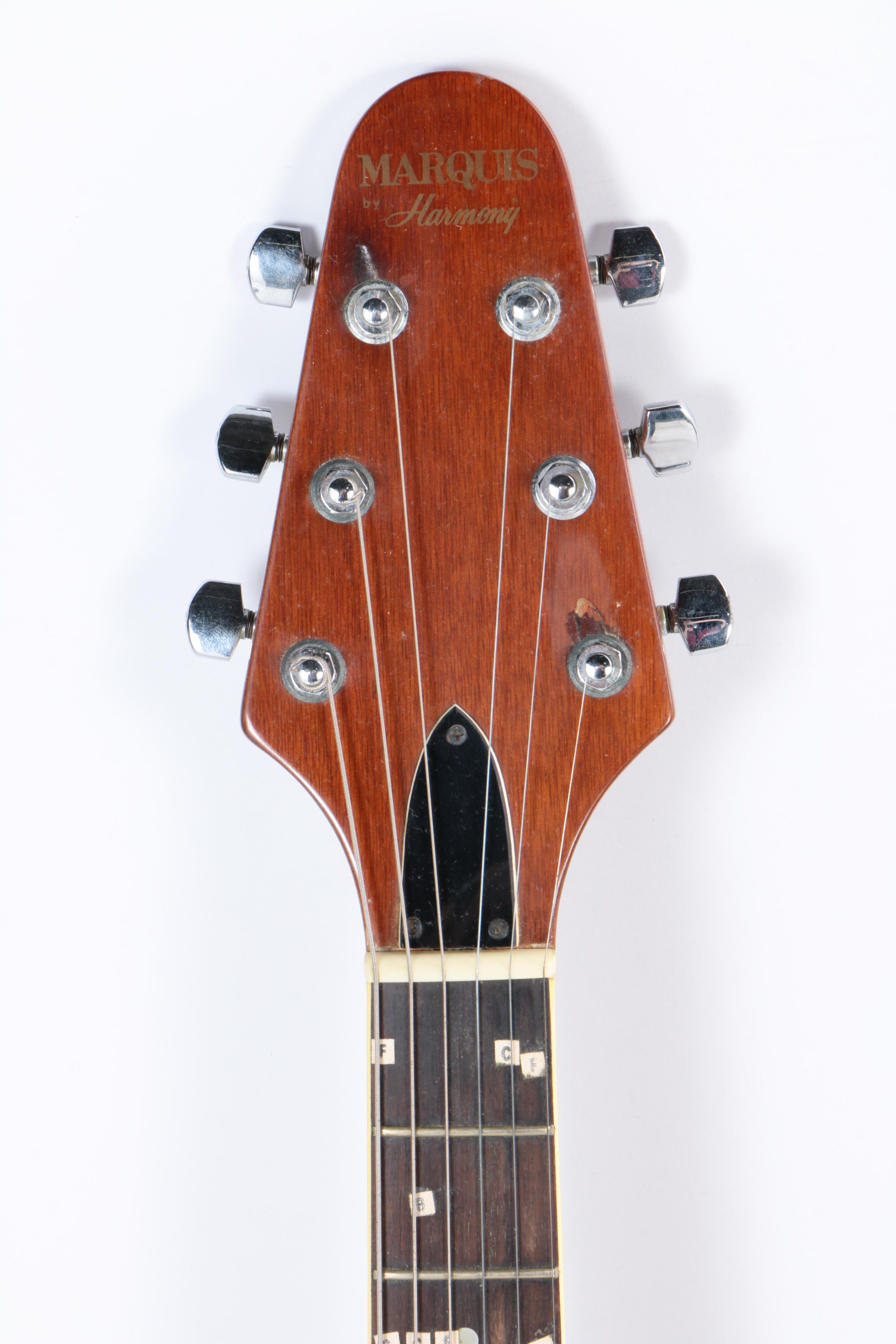 Harmony Marquis Flying V Style Electric Guitar with Case EBTH