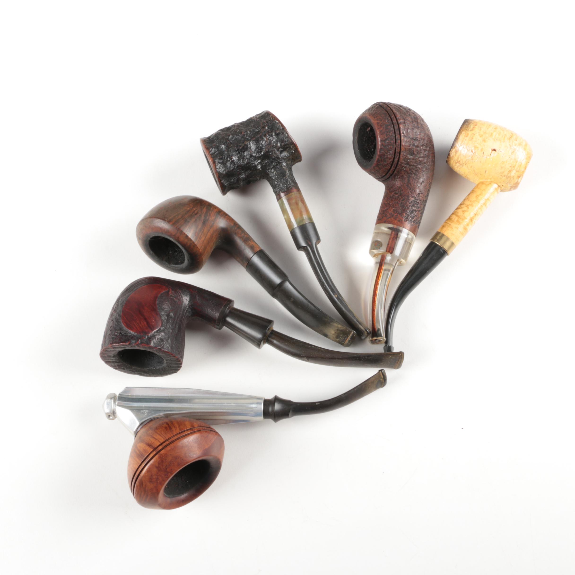 Vintage Tobacco Pipe Collection with Stands and Parts EBTH