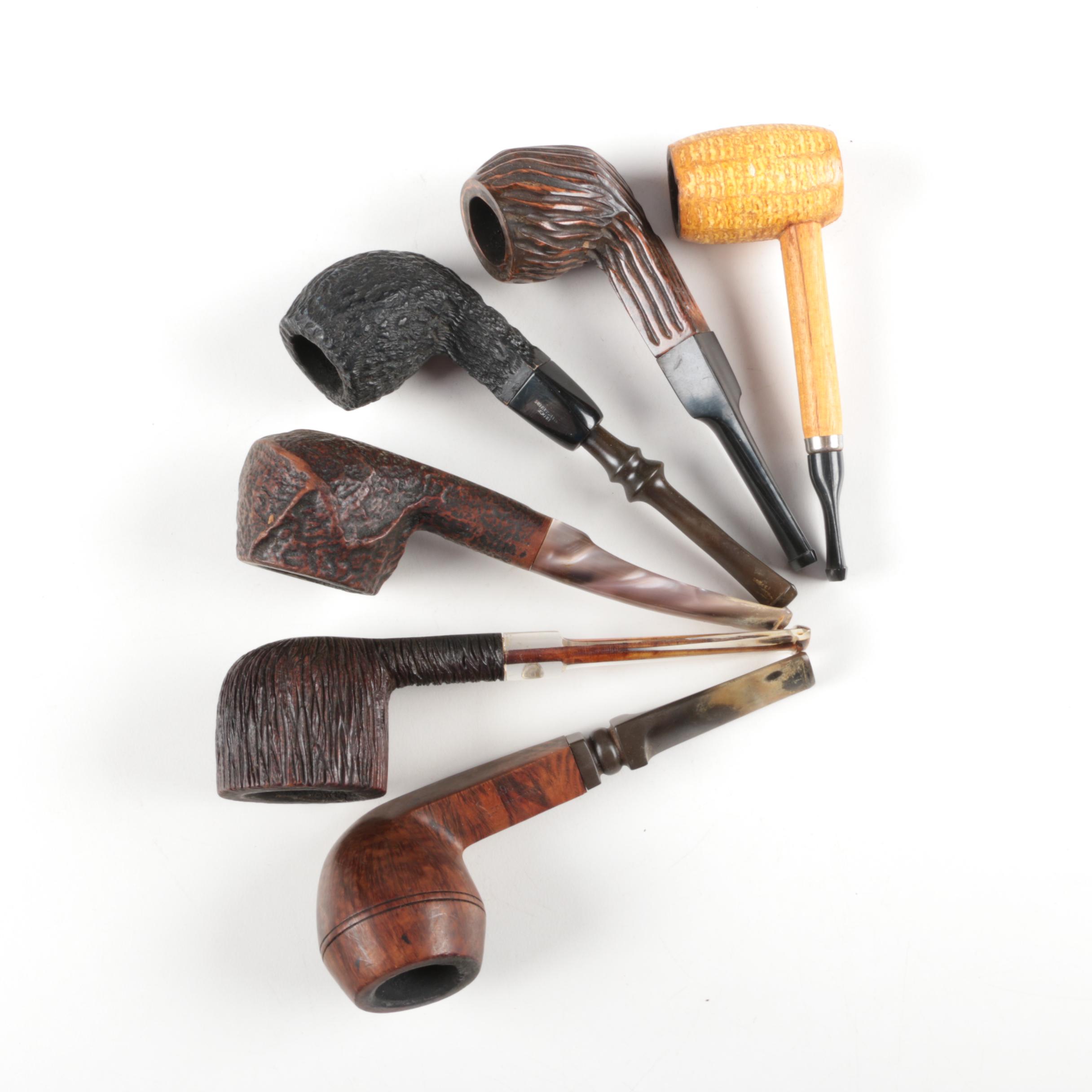 Vintage Tobacco Pipe Collection with Stands and Parts EBTH