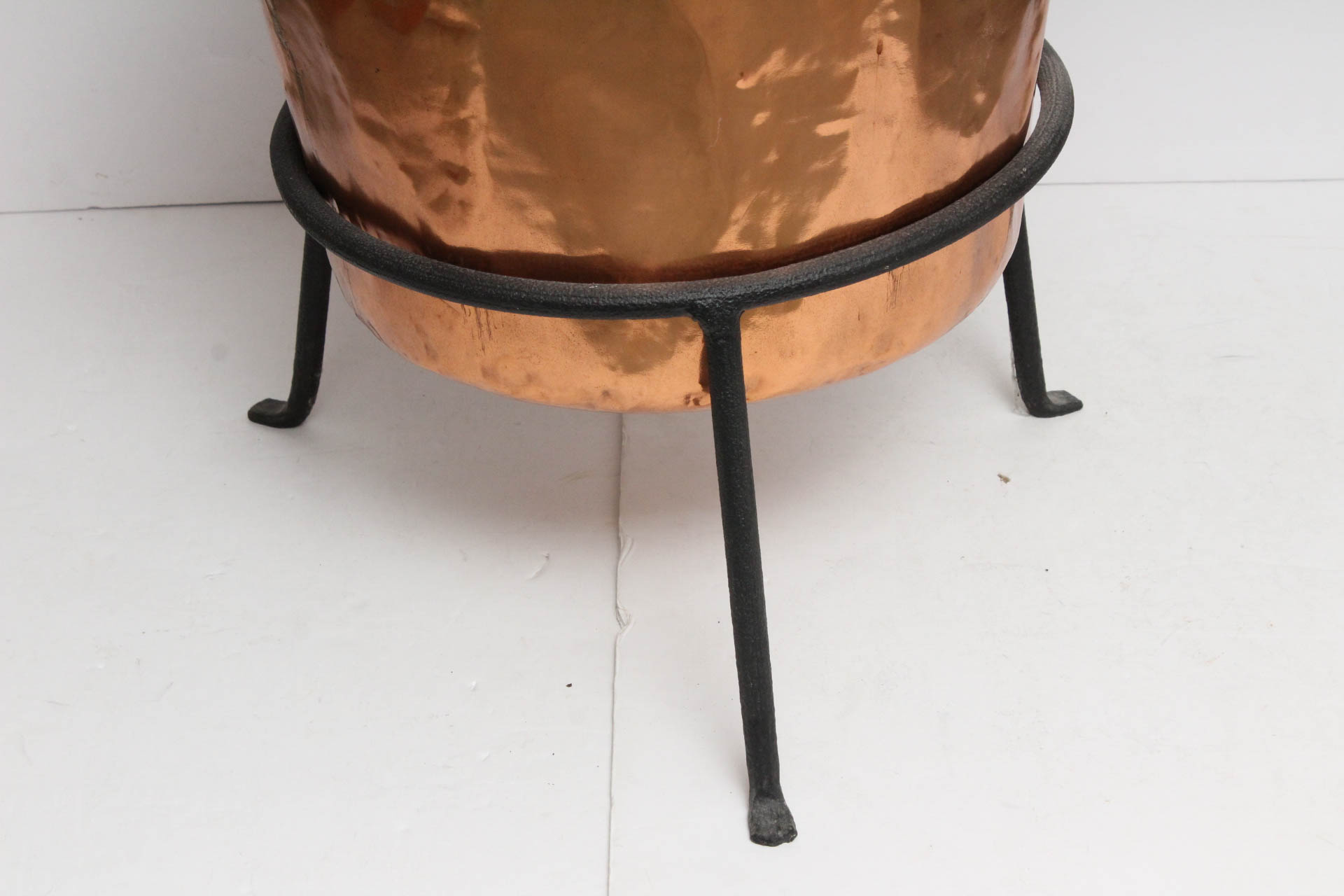 Antique Copper Apple Butter Kettle with Stand and Tools EBTH