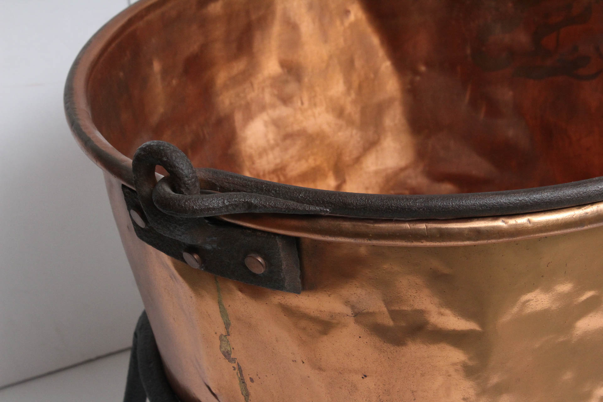 Antique Copper Apple Butter Kettle with Stand and Tools EBTH