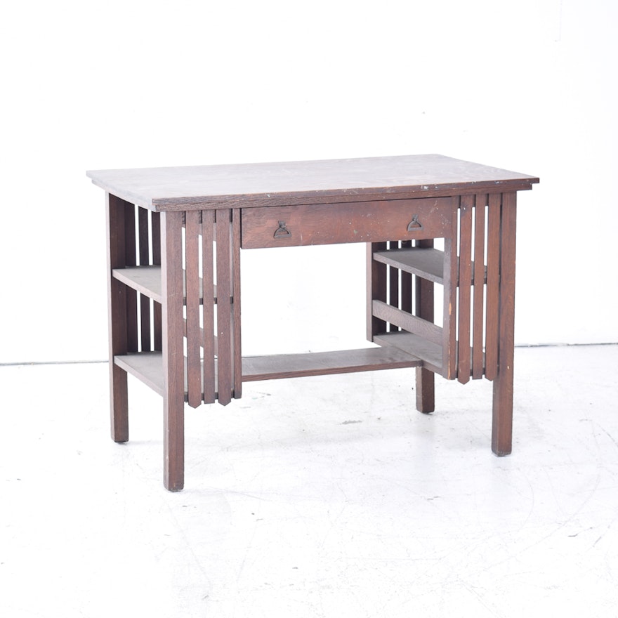 Antique Mission Oak Desk : EBTH Antique Mission Oak Desk ... - Antique Mission Oak Desk : EBTH