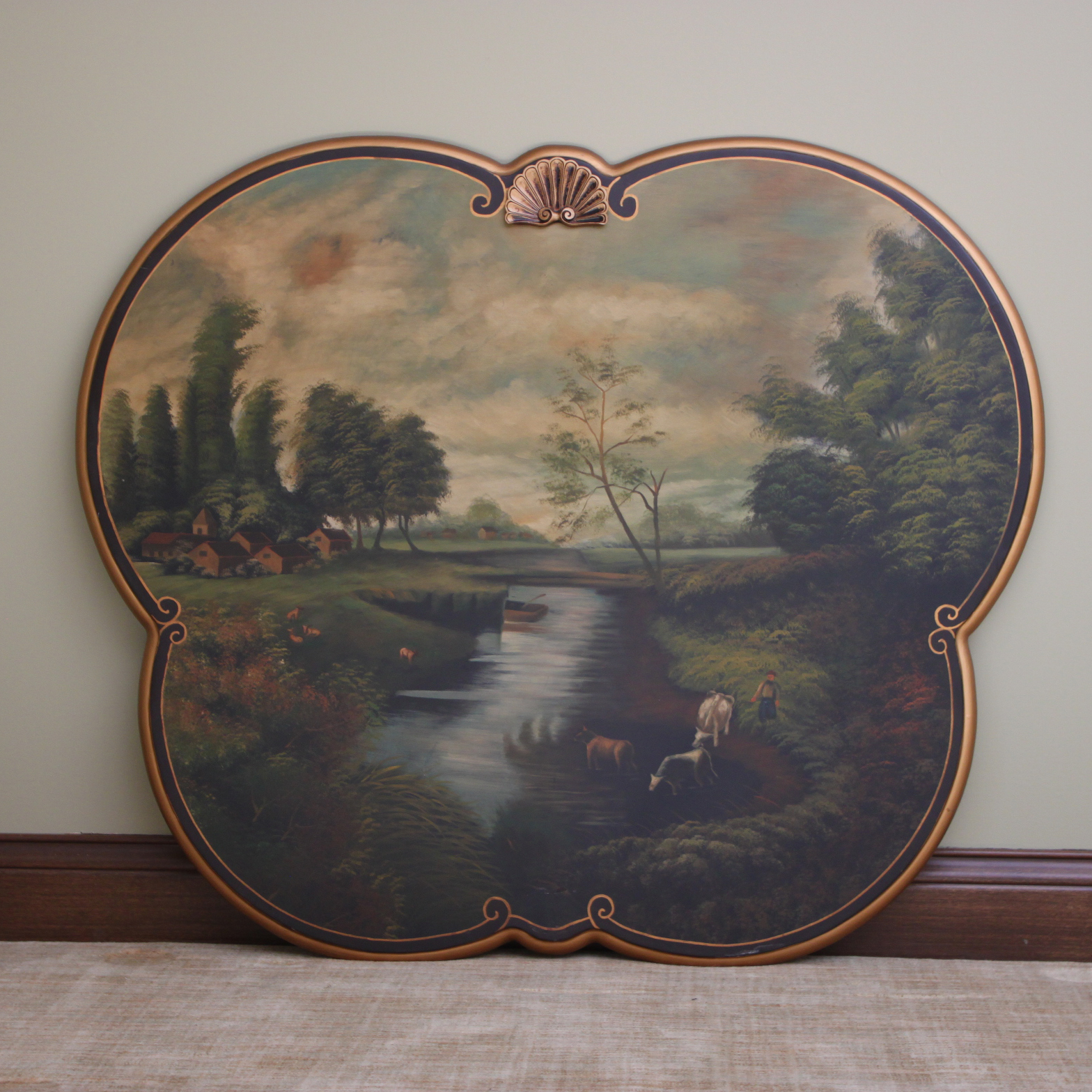 Jeanne Reed's Ltd. Reproduction Oil Painting on Board of Pastoral