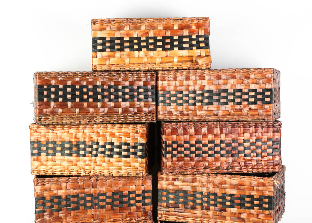 Ashland Natural Storage Wicker Baskets EBTH