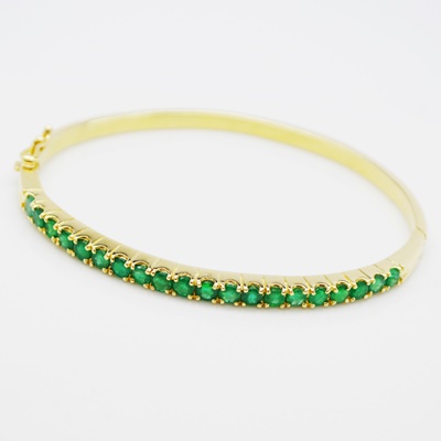 14K Yellow Gold Emerald Bracelet | EBTH