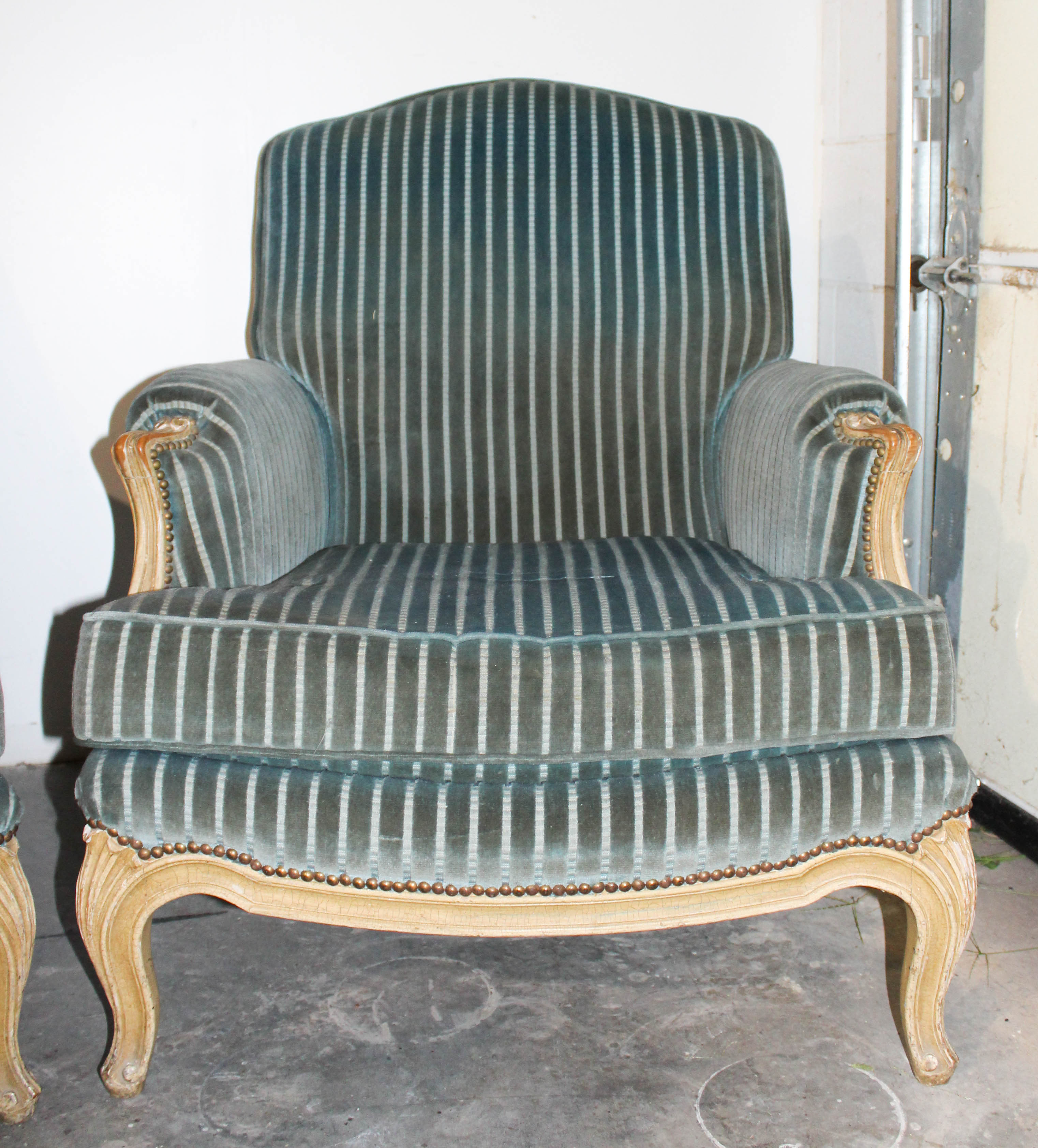 Pair of Vintage Belgian Bergère Chairs EBTH