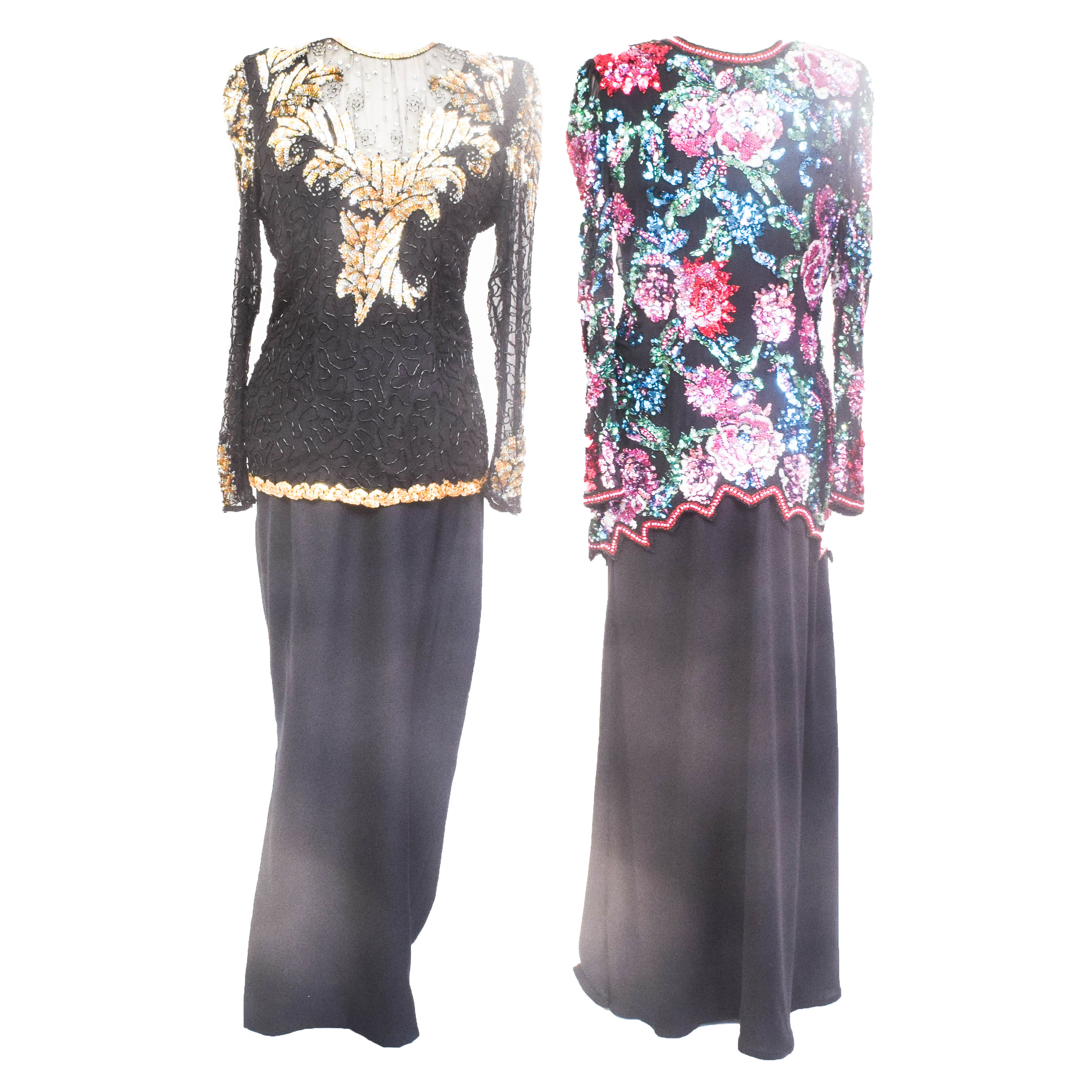 beaded evening tops