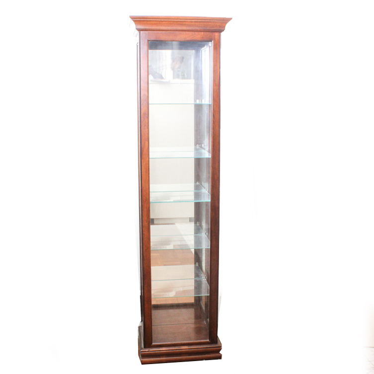Narrow Curio Cabinet By Philip Reinisch Company Ebth