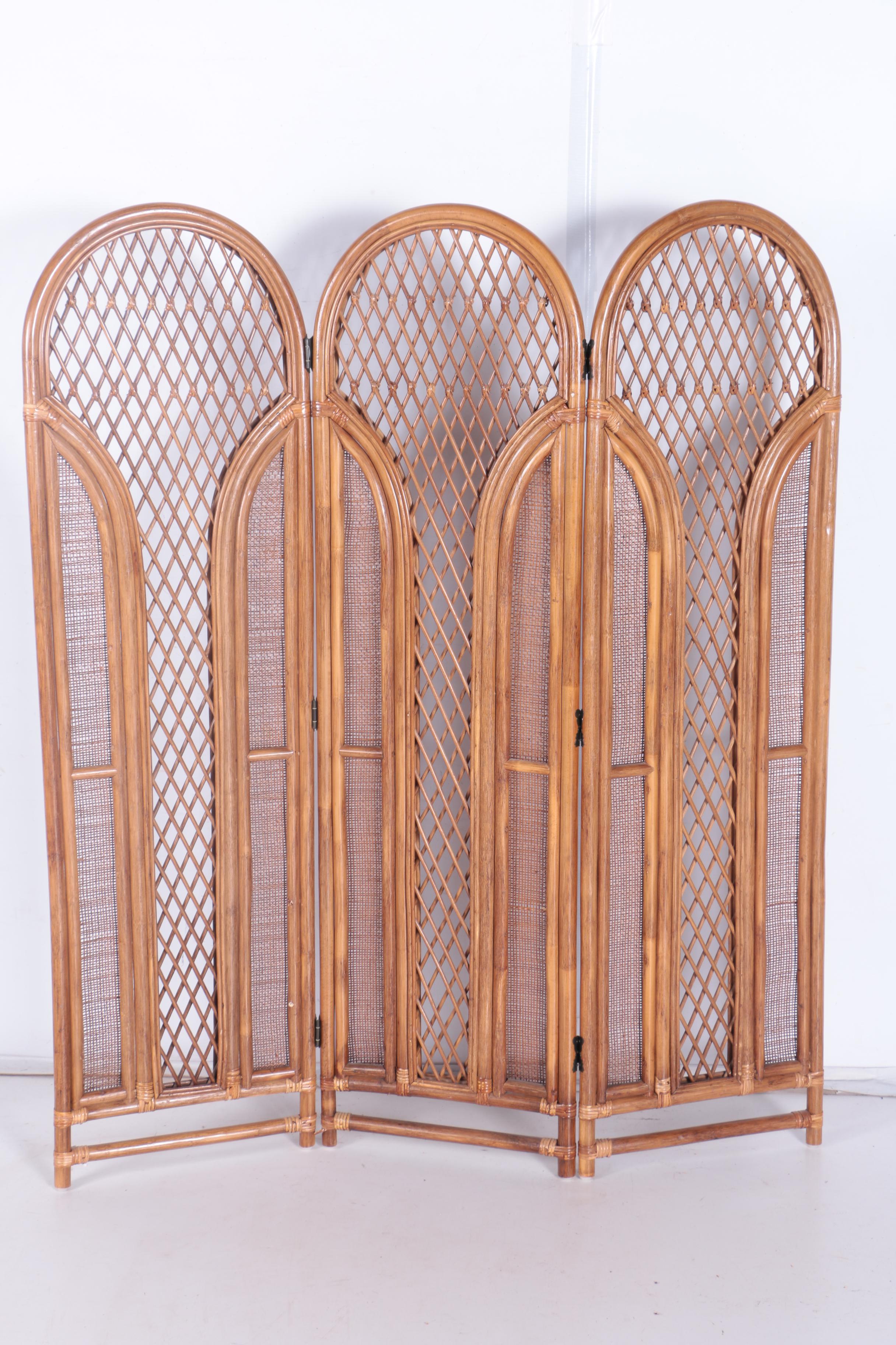 Vintage Bentwood and Rattan Room Divider EBTH
