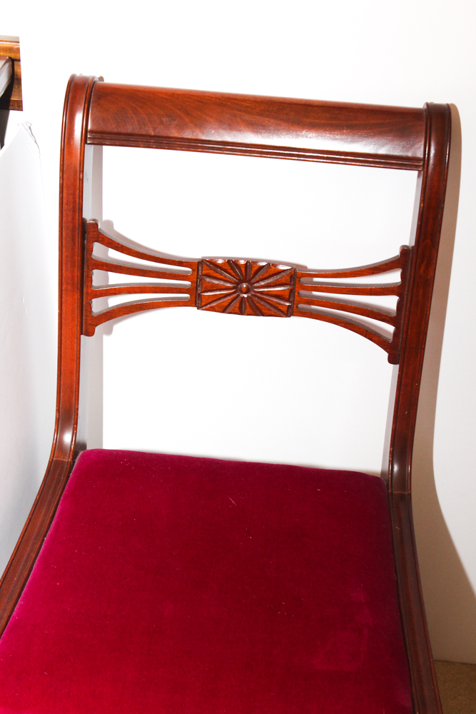 Vintage Cherry Wood Chair and Footstool EBTH