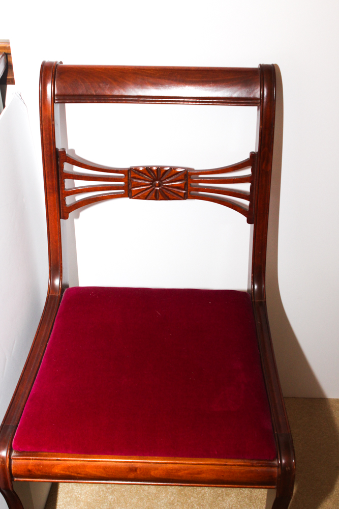 Vintage Cherry Wood Chair and Footstool EBTH