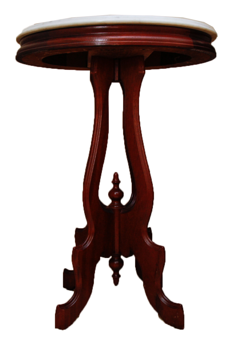 Vintage Eastlake Style Marble Top Table EBTH