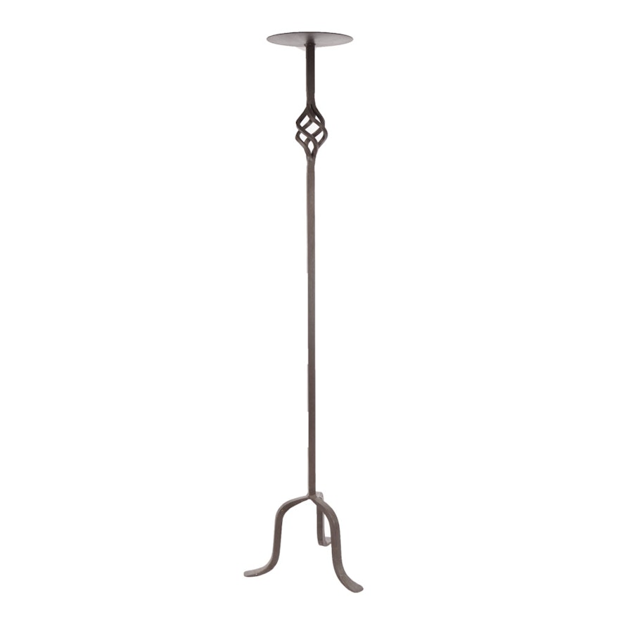 Wrought Iron Floor Standing Candle Holder Ebth