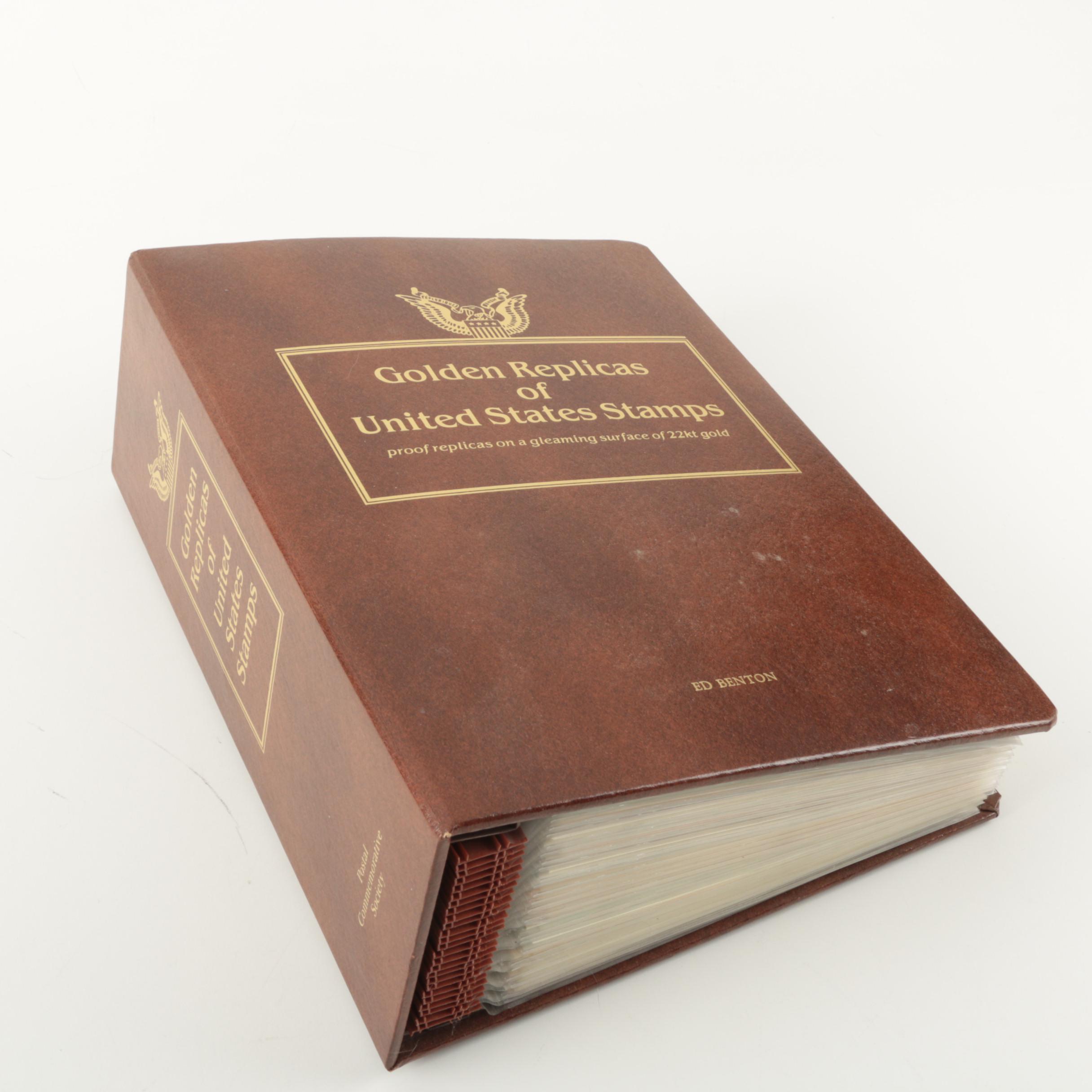 Gold Replica Postage Stamp Album EBTH