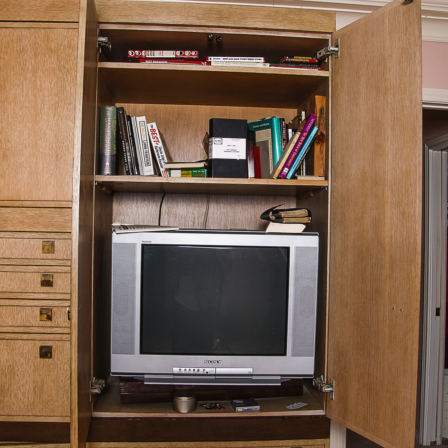 Two Modern Oak Wall Units EBTH