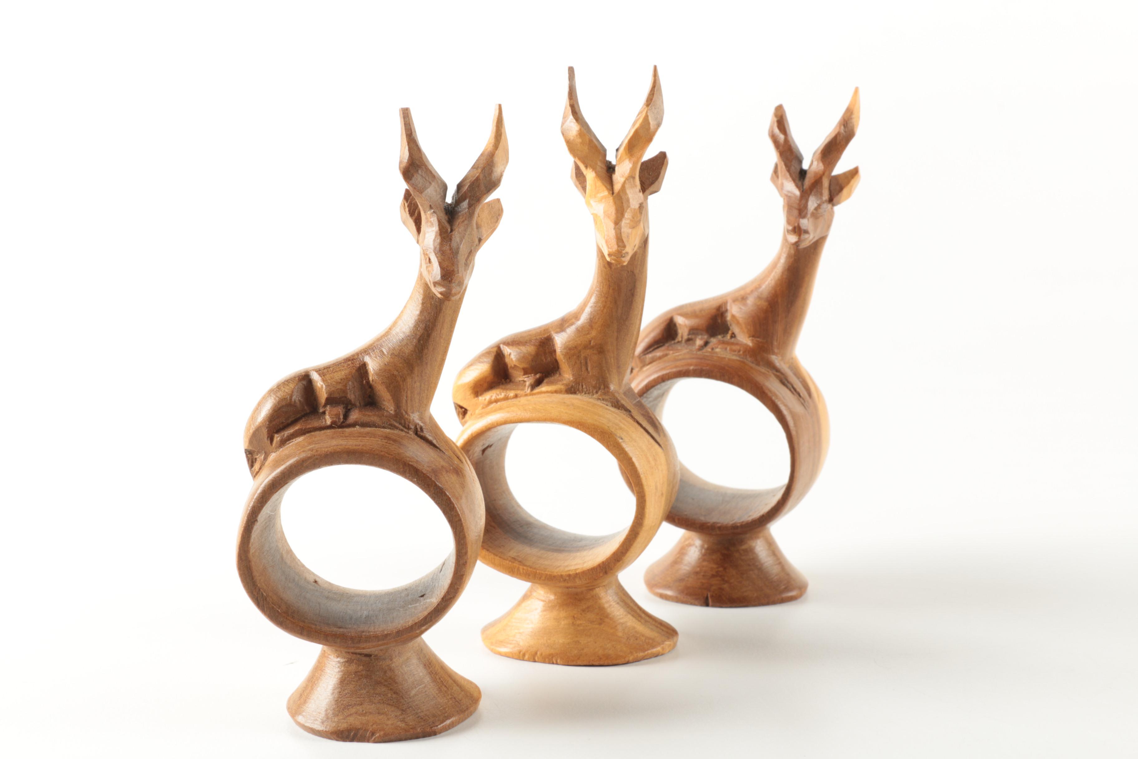 African Animal Napkin Rings EBTH