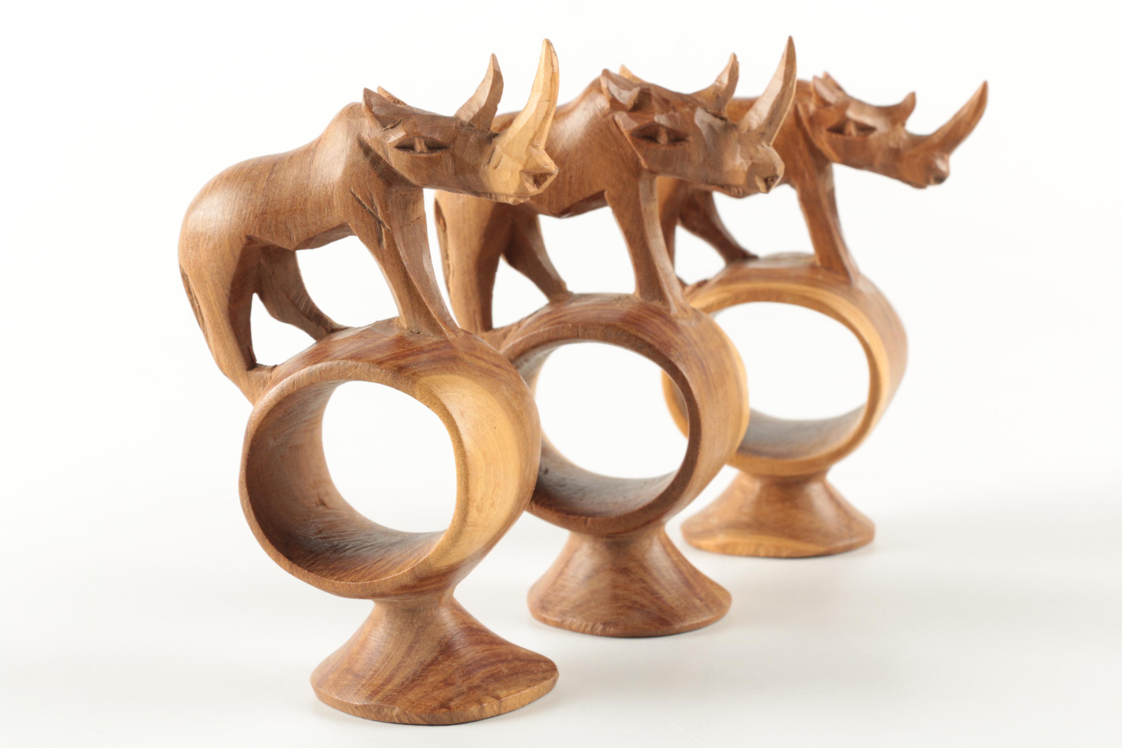 African Animal Napkin Rings EBTH