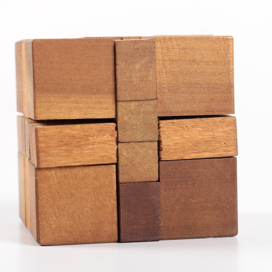 Handcrafted Wooden Puzzle Cube | EBTH