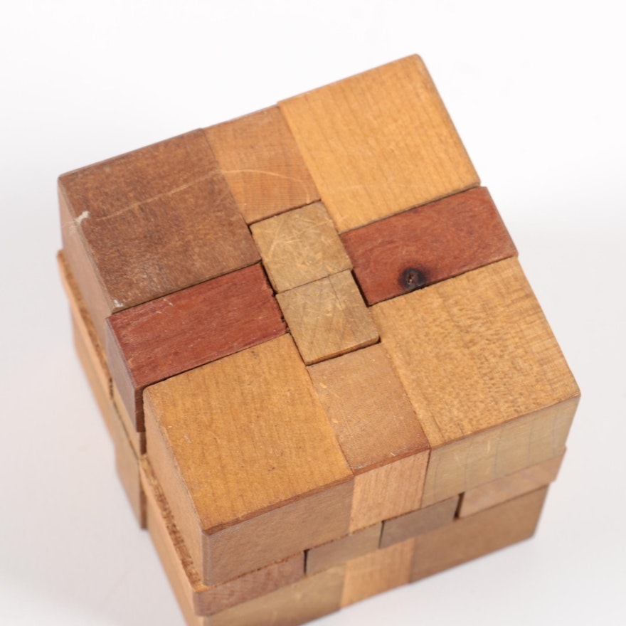 Handcrafted Wooden Puzzle Cube | EBTH