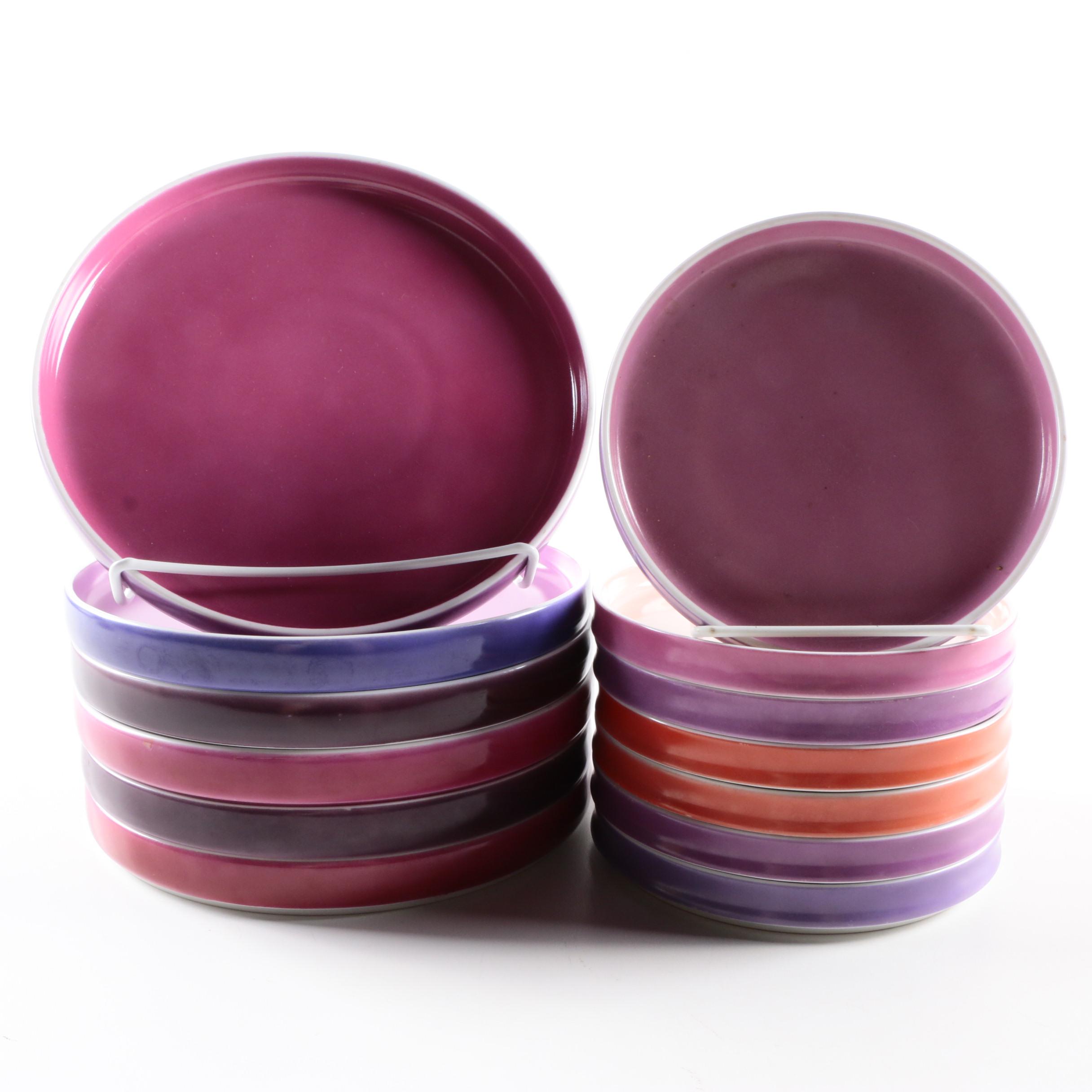 Block "Chromatics" Red Lavender Porcelain Dinnerware 1970s EBTH