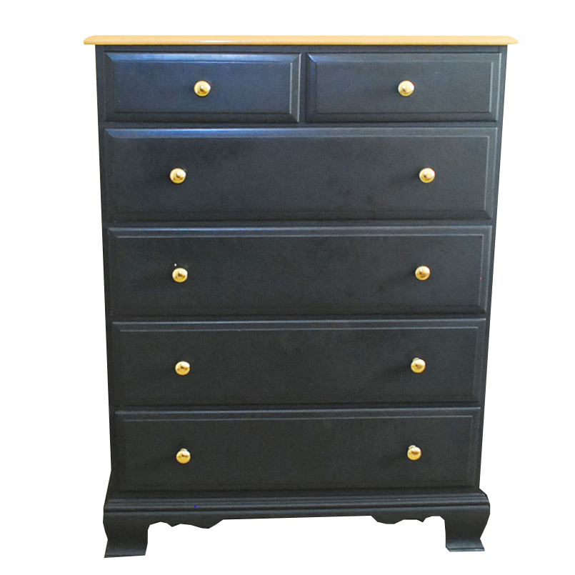 Navy And Pine Chest Of Drawers By Sumter Cabinet Company Ebth