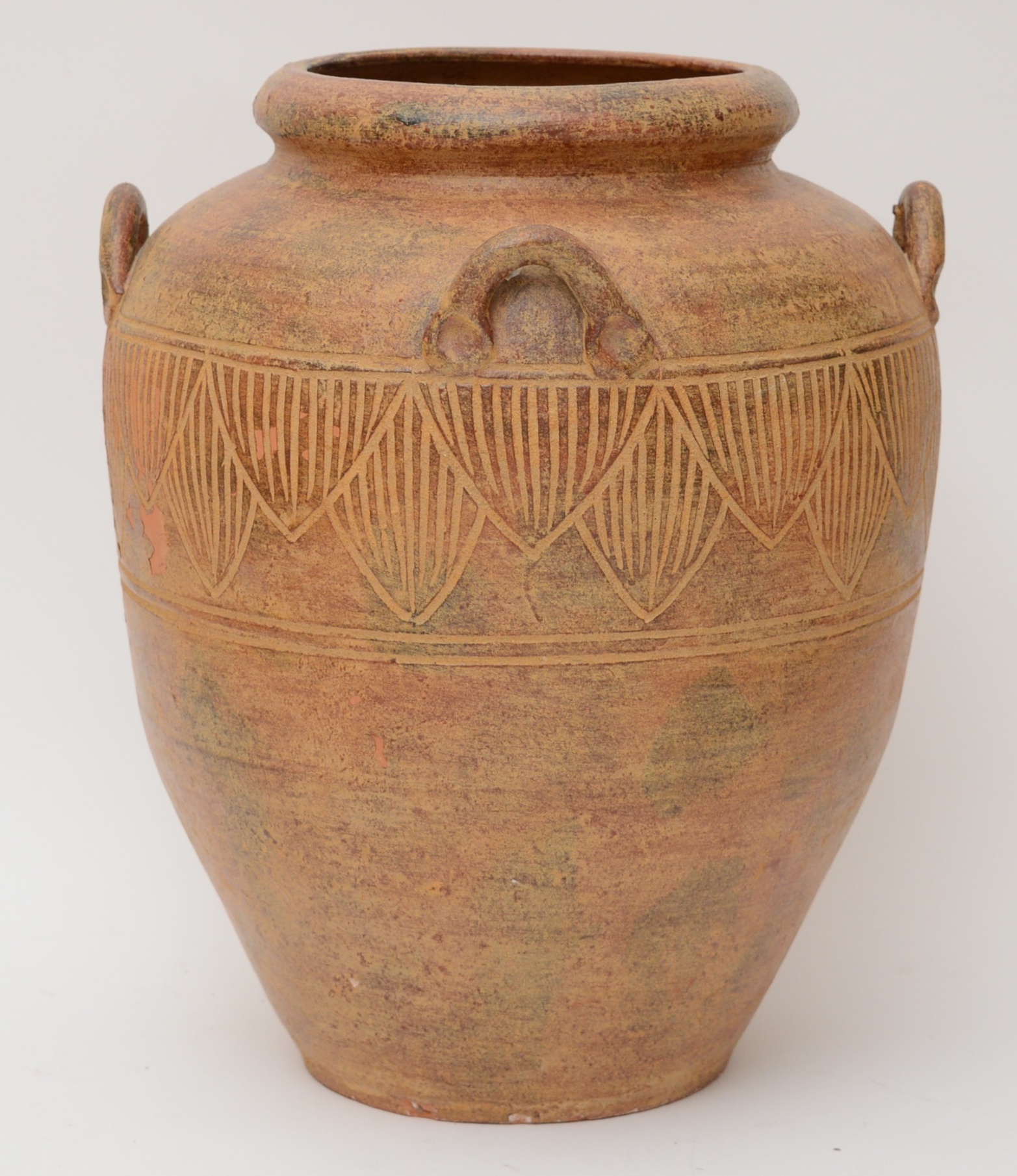 Terra Cotta Floor Vase EBTH