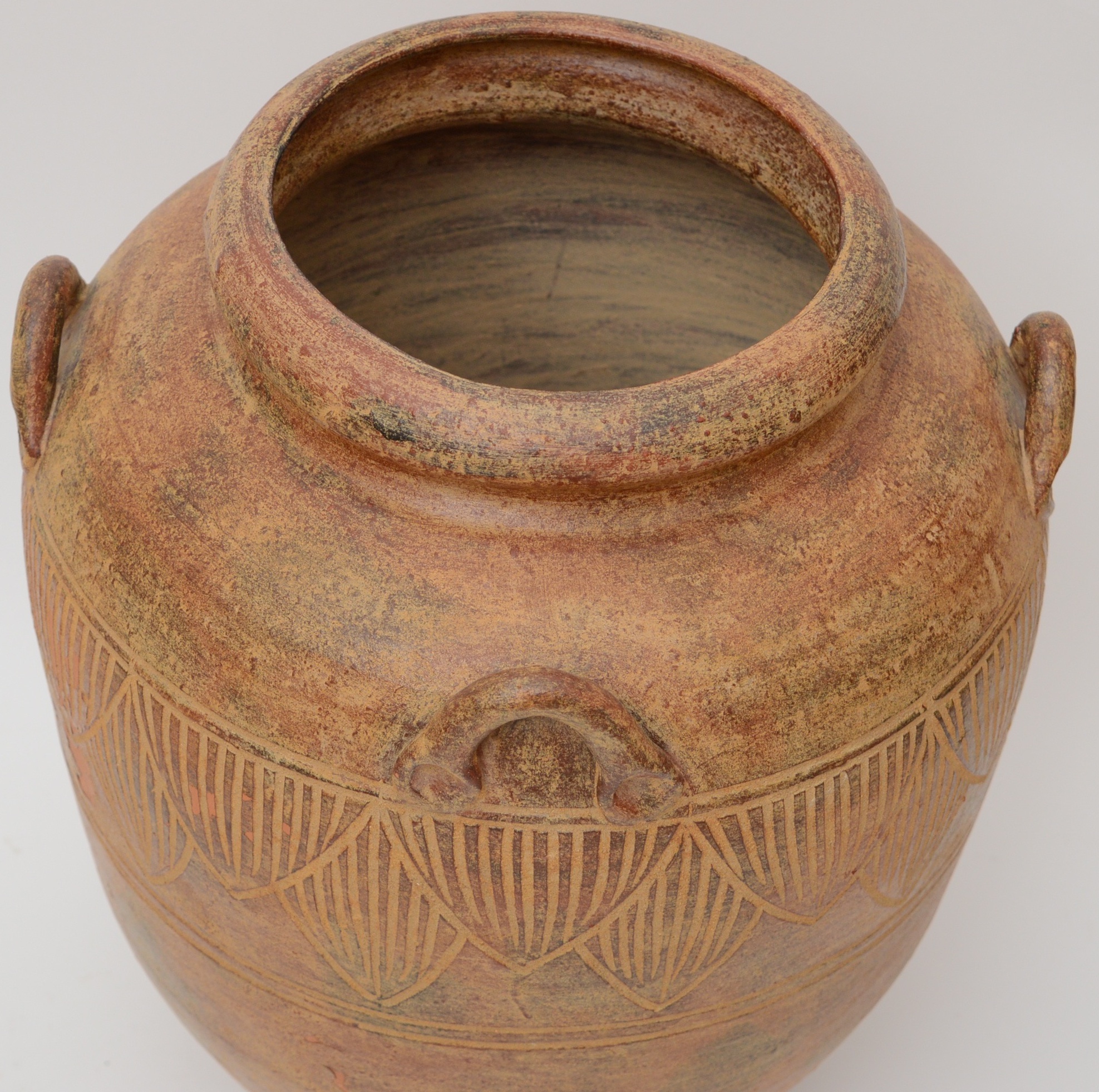 Terra Cotta Floor Vase EBTH