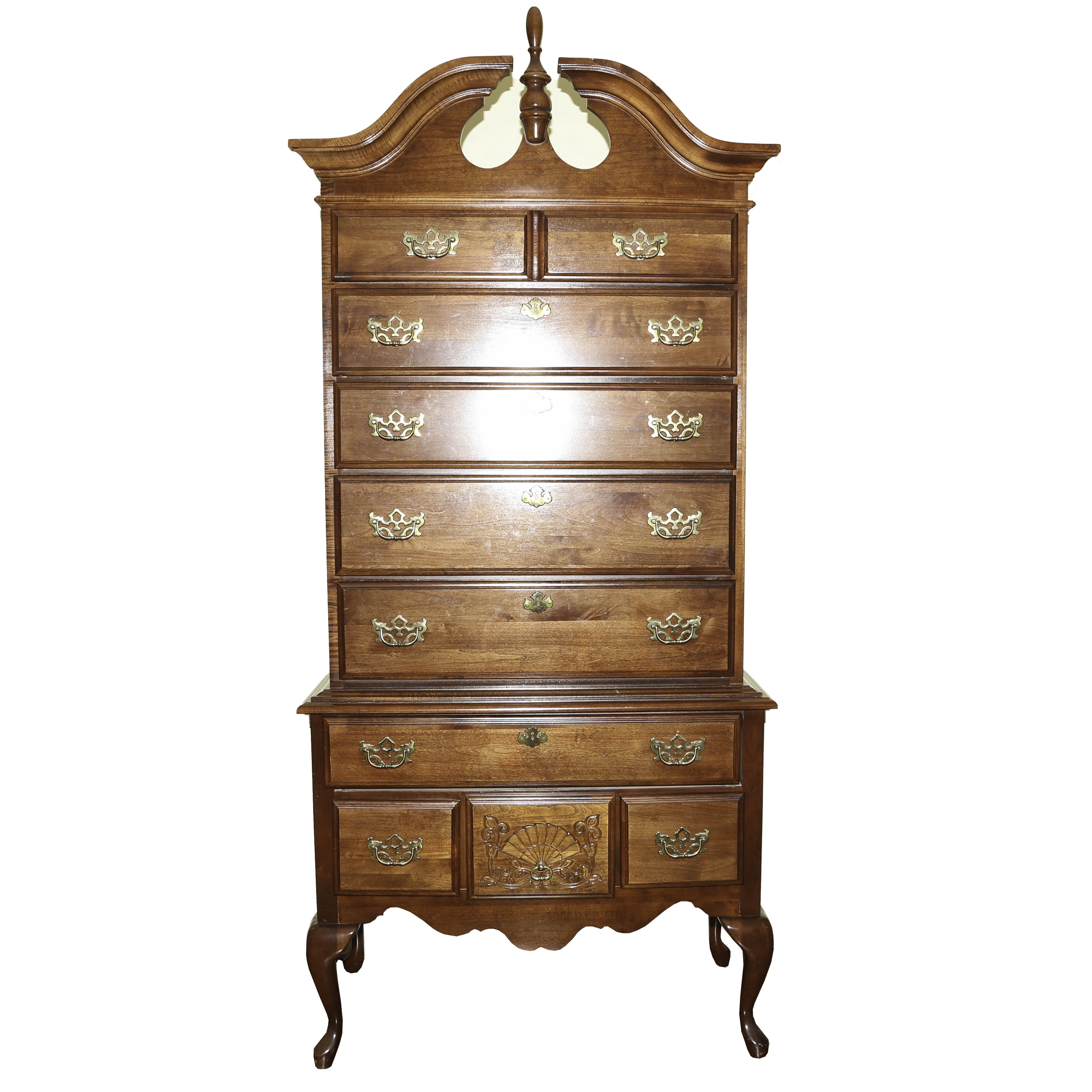 Queen Anne Style Highboy Dresser by American Drew EBTH
